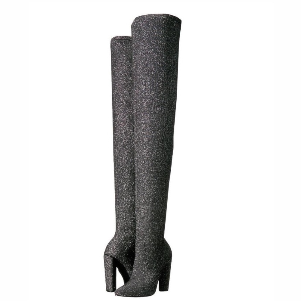 Steve Madden crystals glitter thigh high boots